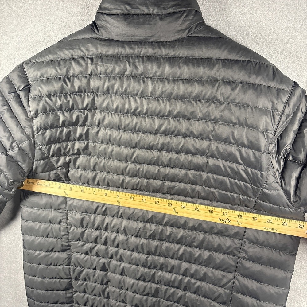 Eddie Bauer 650 Down Puffer Jacket Mens Medium Full Zip Quilted Dark Gray - Picture 9 of 10